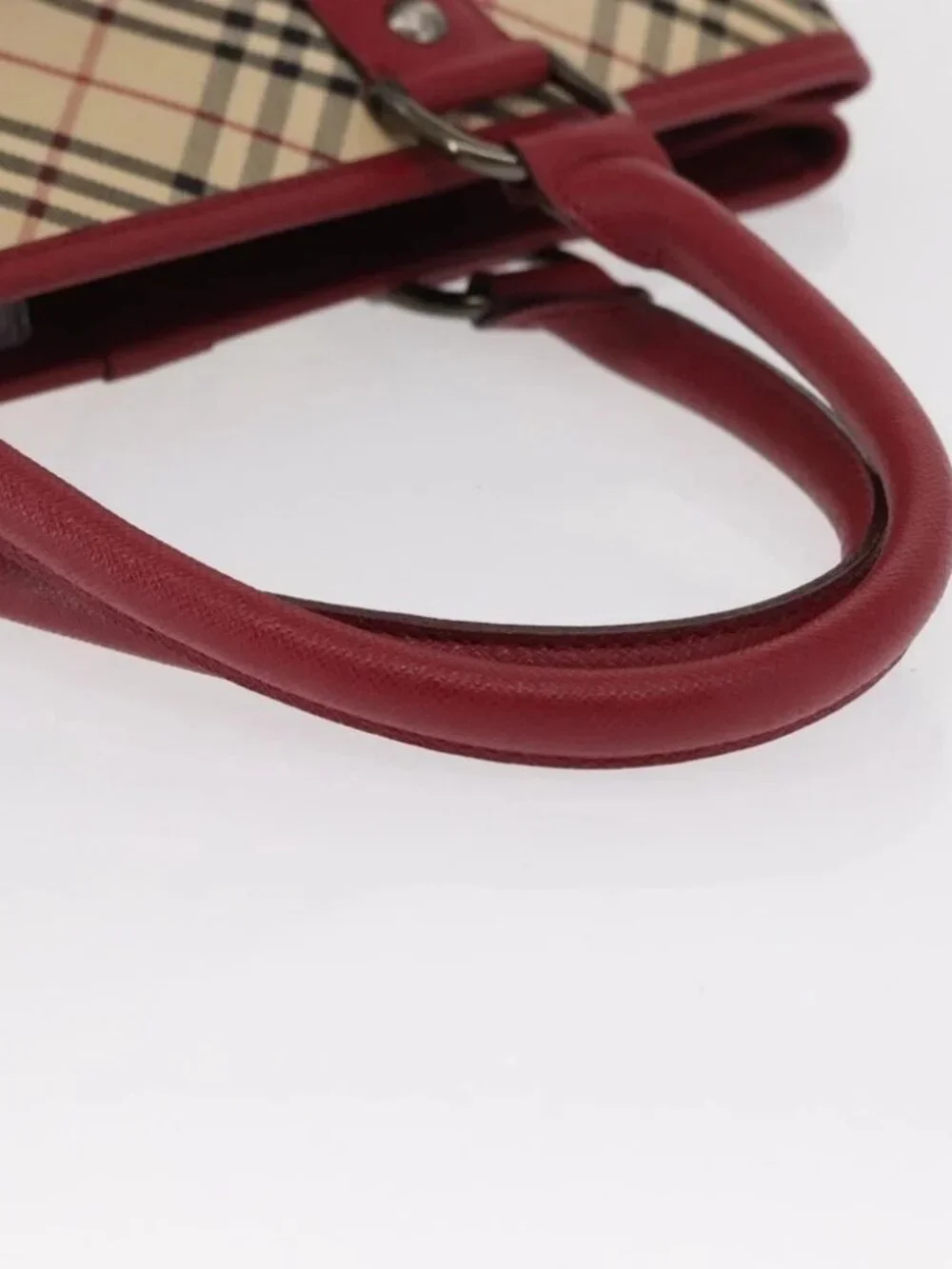 BURBERRY Nova Check Hand Bag Canvas Beige Auth - Picture 7 of 16